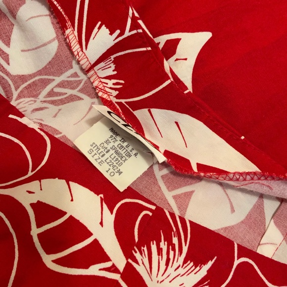 Vntg CLIO High waisted tropical print capris crop - Picture 5 of 6